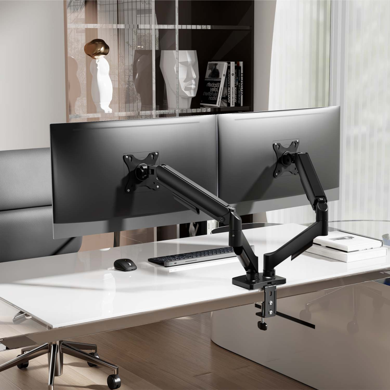 SOPORTE AISENS MESA ECO CONTRAPESO MONITOR 9KG (3 PIV 2 BRAZOS) 17"-32" - detalle