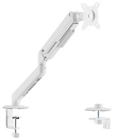 AISENS Soporte de Mesa Eco Contrapeso Giratorio e Inclinable para Monitor/TV 9kg (3 PIVOTES. 1 BRAZO) de 17-32. Blanco