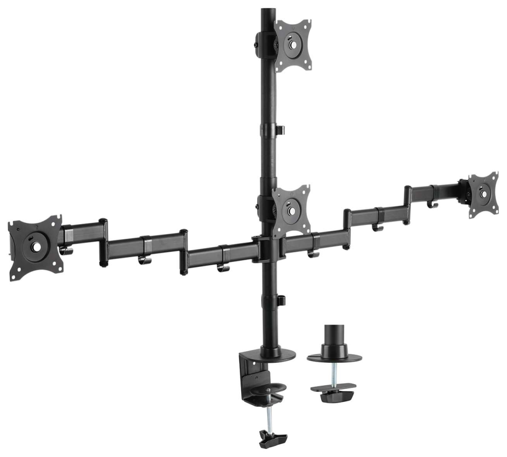 SOPORTE AISENS MESA ECO GIRATORIO INCLINABLE 4 MONITORES 8KG 13-27