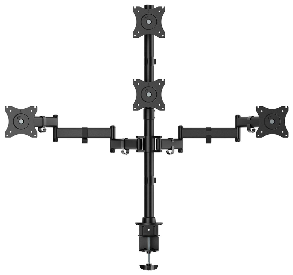 SOPORTE AISENS MESA ECO GIRATORIO INCLINABLE 4 MONITORES 8KG 13-27 - detalle