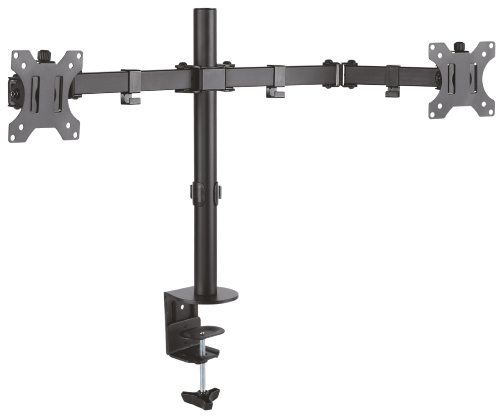 SOPORTE AISENS MESA GIRA. INCLI. 2 MONITOR 8KG 3 PIVOTES 2 BRAZOS 13-32 NEGRO