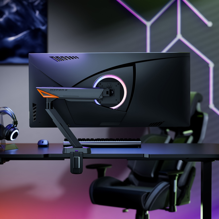 SOPORTE AISENS MESA RGB GAMING CONTRAPESO MONITOR (3 PIV 1 BRAZO) 17-49 - detalle