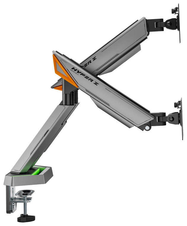 SOPORTE AISENS MESA RGB GAMING CONTRAPESO MONITOR (3 PIV 2 BRAZOS) 17-38 - detalle