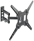 SOPORTE AISENS PARED GIRATORIO INCLINABLE MONITOR/TV 30KG 23-55 NEGRO