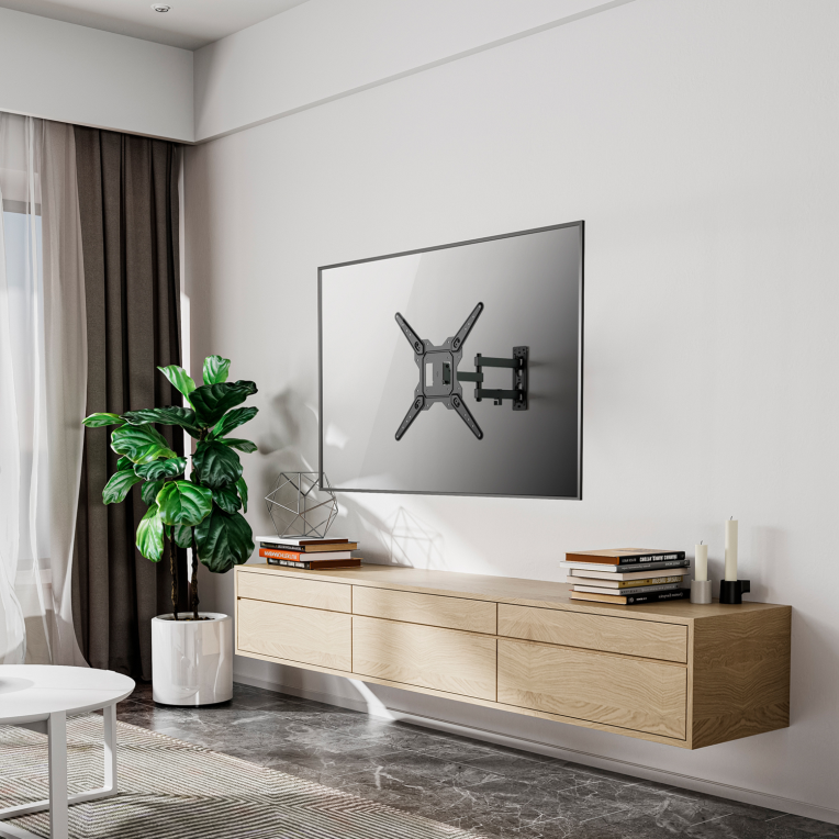 SOPORTE AISENS PARED GIRATORIO INCLINABLE MONITOR/TV 30KG 23-55 NEGRO - detalle