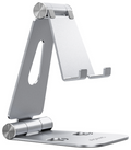 AISENS Soporte De Sobremesa Tamaño XL Ajustable (2 Pivotes) Para Movil / Tablet. Plata