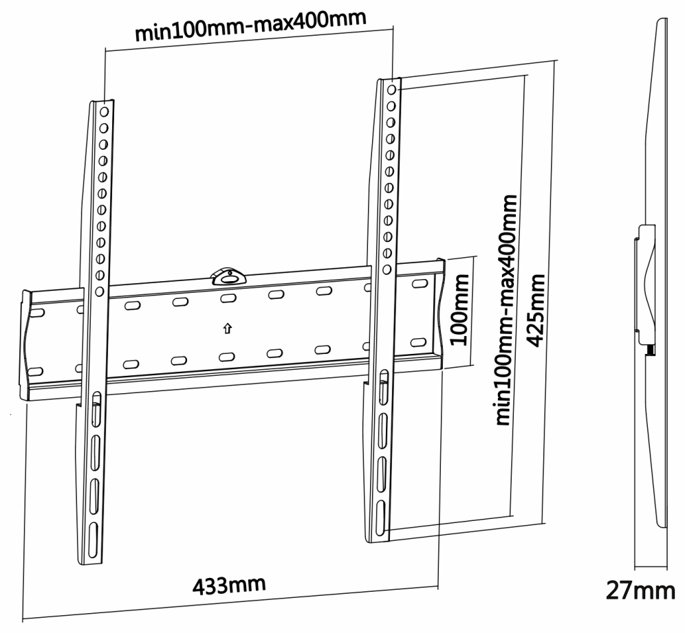 SOPORTE AISENS ULTRA DELGADO PARA MONITOR TV 40KG DE 32-55 NEGRO - detalle