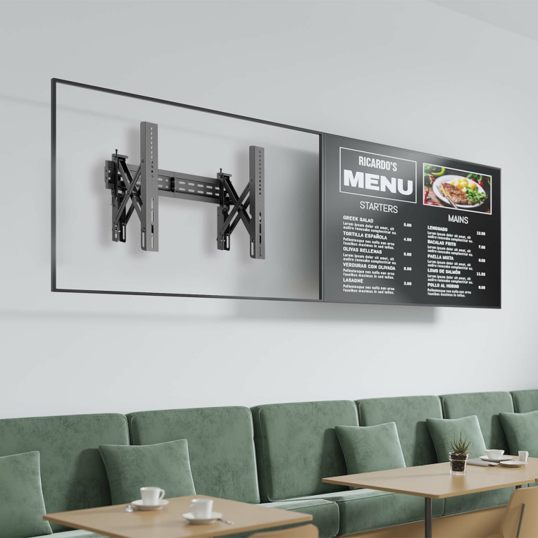 SOPORTE AISENS VIDEOWALL NIVELABLE POP-OUT TV 70KG 37-70 NEGRO - detalle