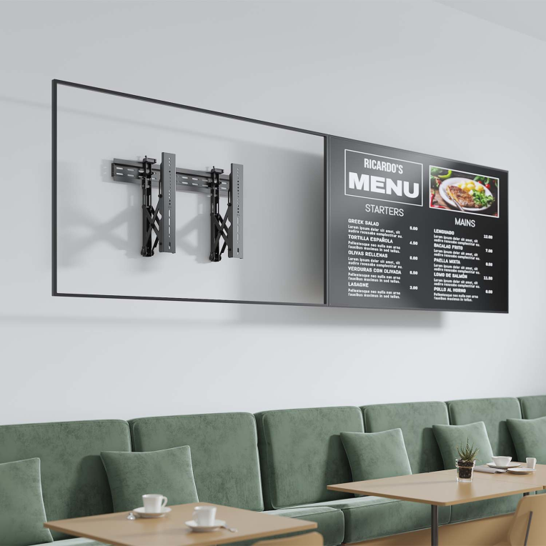 SOPORTE AISENS VIDEOWALL NIVELABLE Y FUNCION POP-OUT 45KG 37-70" - detalle