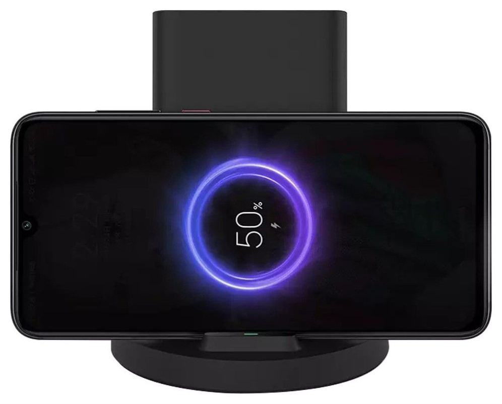 SOPORTE DE CARGA INALAMBRICO XIAOMI MI WIRELESS 20W NEGRO - detalle