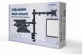 SOPORTE DE MESA GEMBIRD AJUST CON BRAZO PARA MONITOR Y BANDEJA PARA PORTATIL
