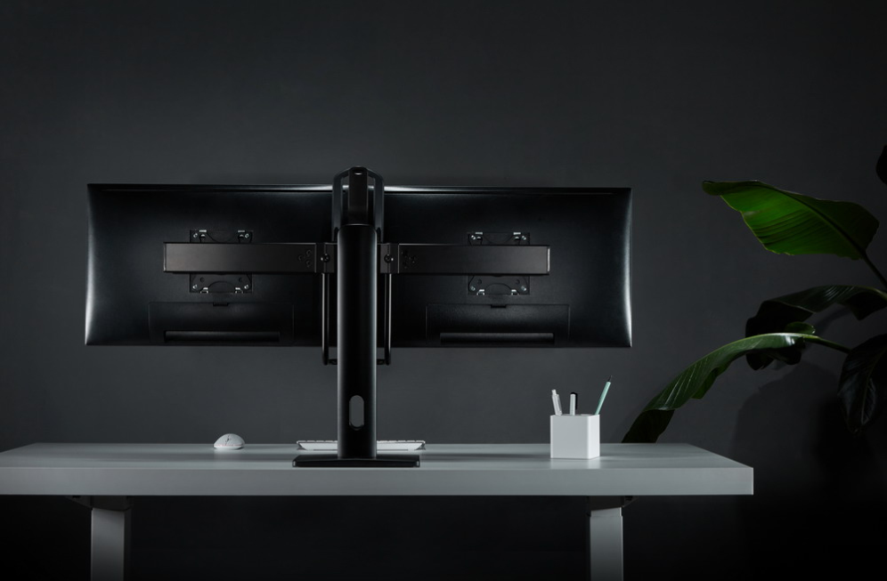 SOPORTE DE MESA GEMBIRD PARA DOS MONITORES ALTURA REGULABLE - detalle