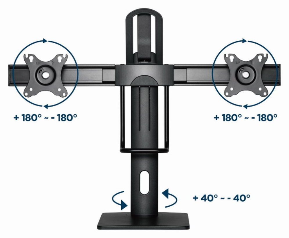 SOPORTE DE MESA GEMBIRD PARA DOS MONITORES ALTURA REGULABLE - detalle