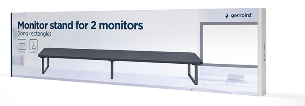 SOPORTE DE MONITOR GEMBIRD PARA DOS MONITORES FORMA RECTANGULAR - detalle