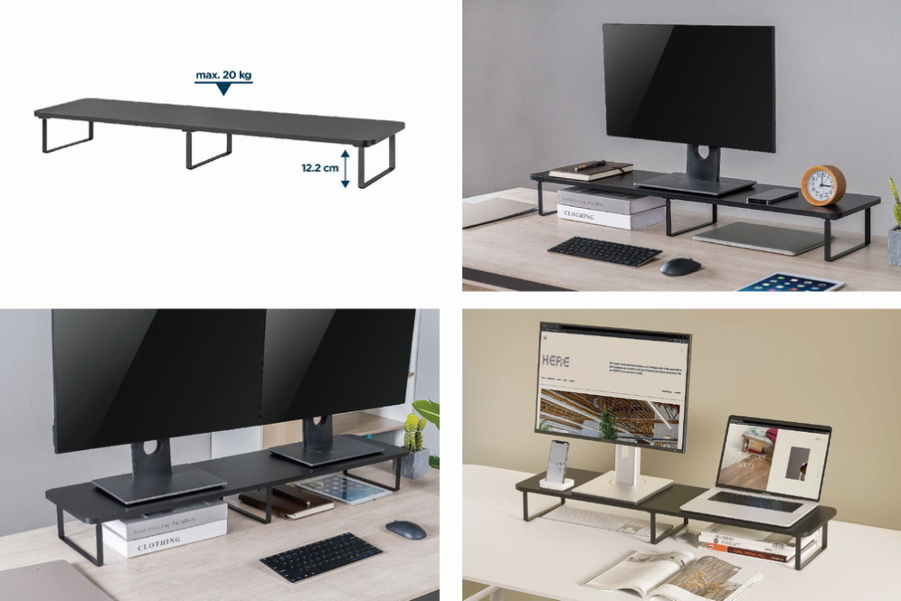 SOPORTE DE MONITOR GEMBIRD PARA DOS MONITORES FORMA RECTANGULAR - detalle