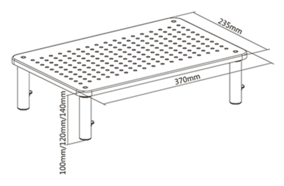 SOPORTE DE MONITOR RECTANGULAR - detalle