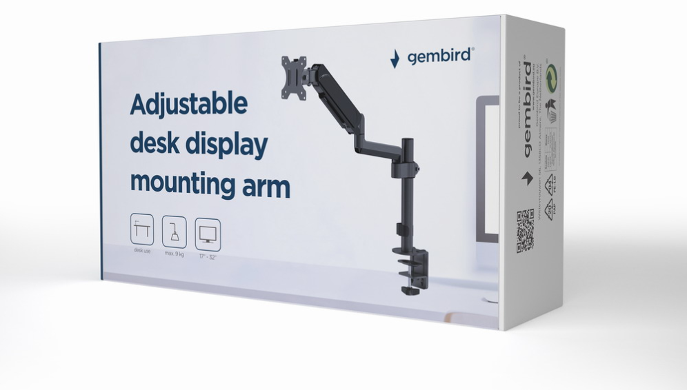SOPORTE DE PANTALLA GEMBIRD PARA ESCRITORIO AJUSTABLE 17-32 HASTA 9 KG