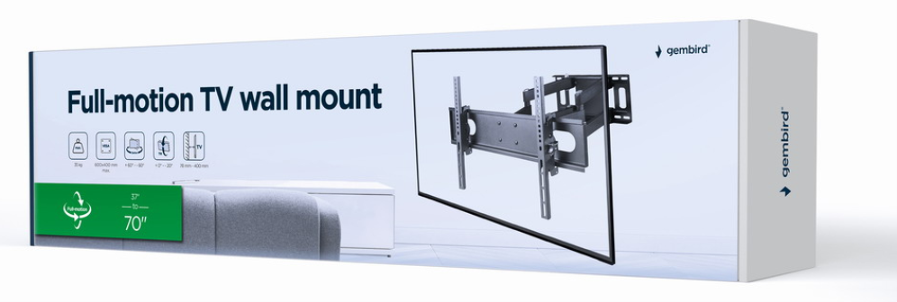 SOPORTE DE PARED GEMBIRD PARA TV DE MOVIMIENTO COMPLETO 37-70 - detalle
