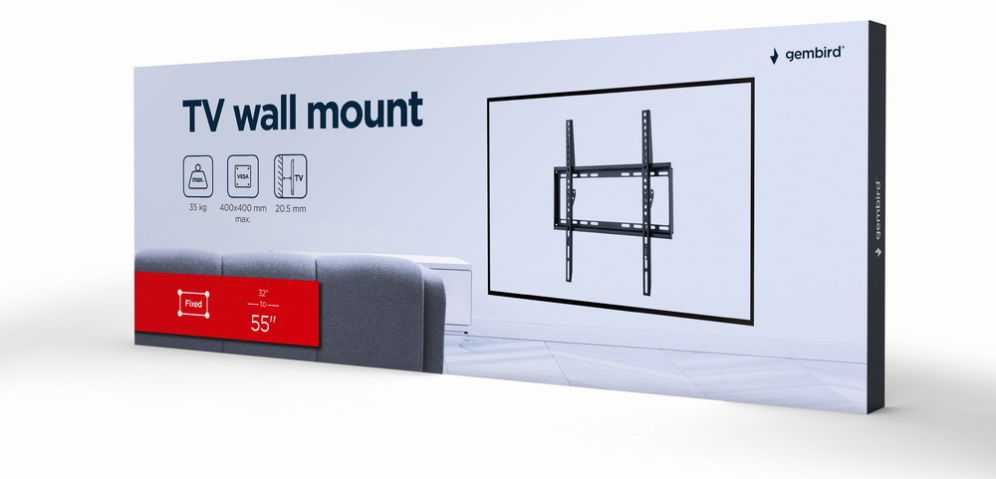 SOPORTE DE PARED GEMBIRD PARA TV (FIJO) 32-55 (35 KG) - detalle