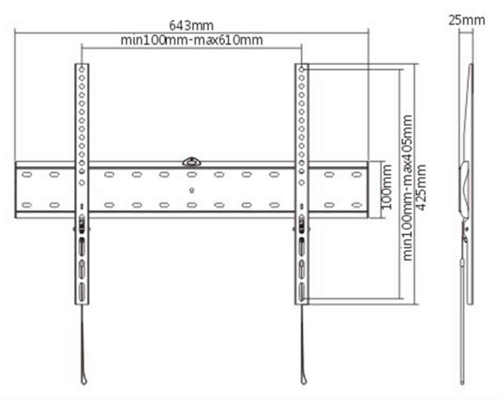 SOPORTE DE PARED GEMBIRD PARA TV FIJO 37"-?70" 40 KG - detalle