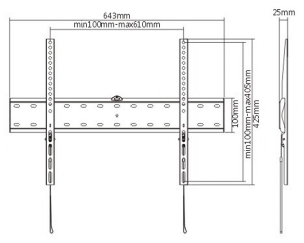 SOPORTE DE PARED GEMBIRD PARA TV FIJO 37"-?70" 40 KG - detalle