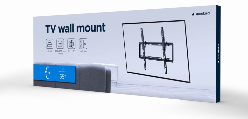 SOPORTE DE PARED GEMBIRD PARA TV (INCLINABLE) 32-55 PULGADAS - detalle