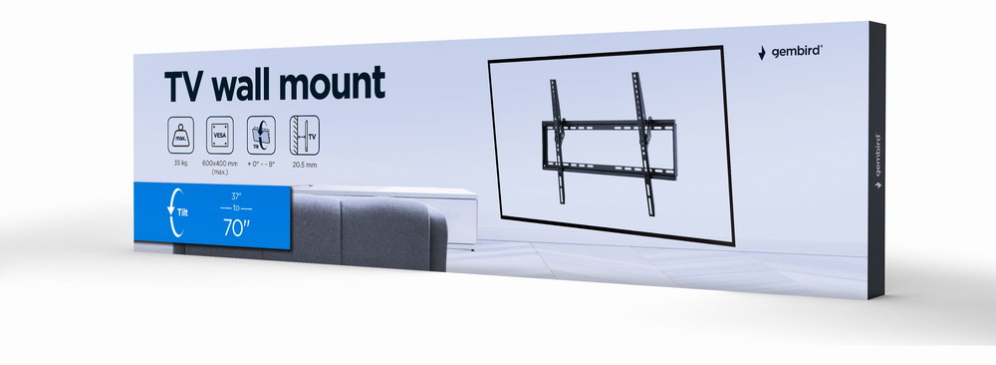 SOPORTE DE PARED GEMBIRD PARA TV (INCLINABLE) 37-70 35 KG - detalle