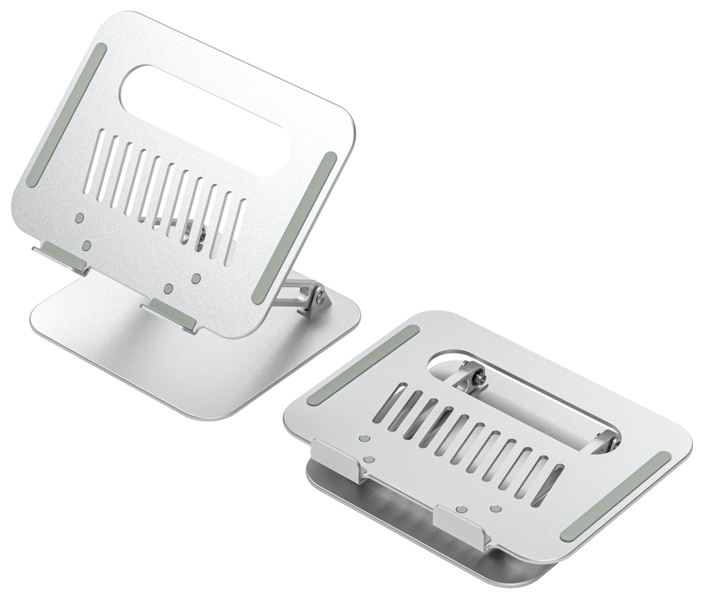 SOPORTE DE SOBREMESA AISENS XL 10-17 AJUSTABLE PARA PORTATIL TABLET PLATA - detalle