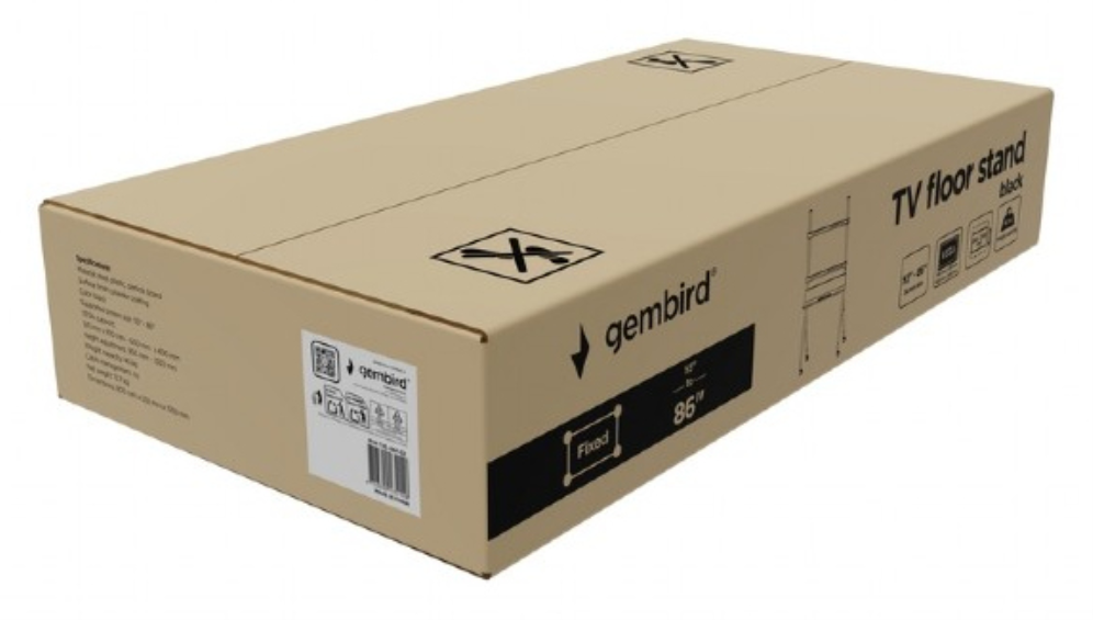 SOPORTE DE SUELO GEMBIRD PARA TV 55" - 86" NEGRO - detalle