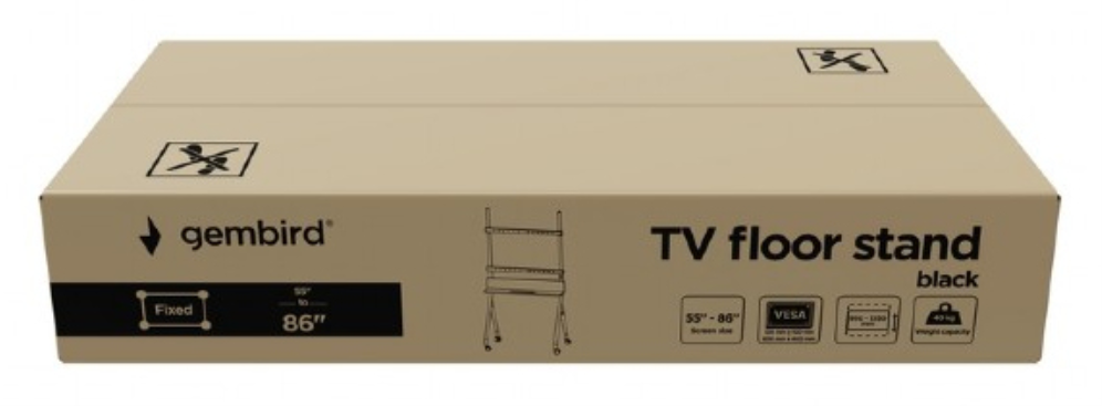 SOPORTE DE SUELO GEMBIRD PARA TV 55" - 86" NEGRO - detalle