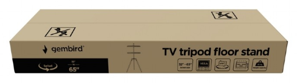 SOPORTE DE SUELO GEMBIRD TRIPODE PARA TV (GIRATORIO) 32" - 65" - detalle