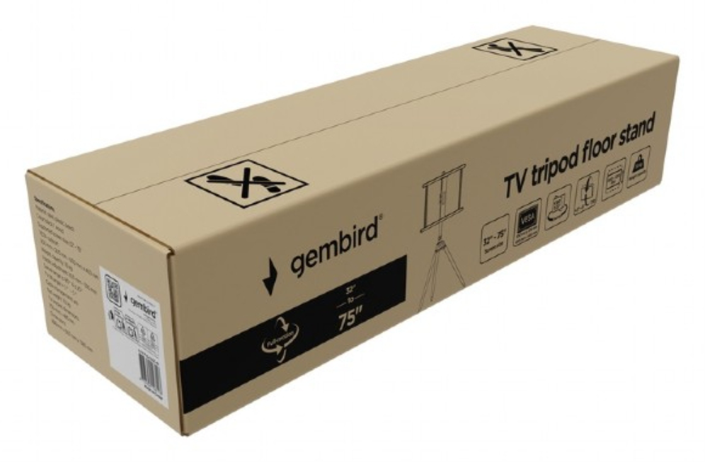 SOPORTE DE SUELO GEMBIRD TRIPODE PARA TV (GIRATORIO/INCLINABLE) 32" - 75" - detalle