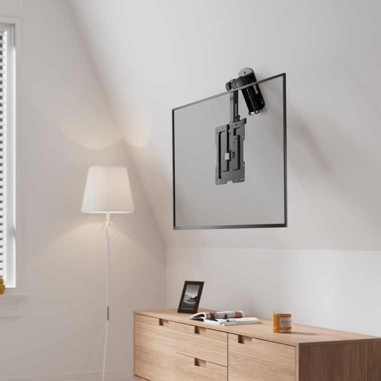 SOPORTE DE TECHO AISENS GIRATORIO PLEGABLE PARA MONITORTV 20KG DE 19-43 NEGRO - detalle