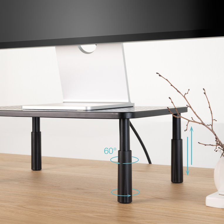 SOPORTE ELEVADOR PARA MONITORES NEGRO - detalle