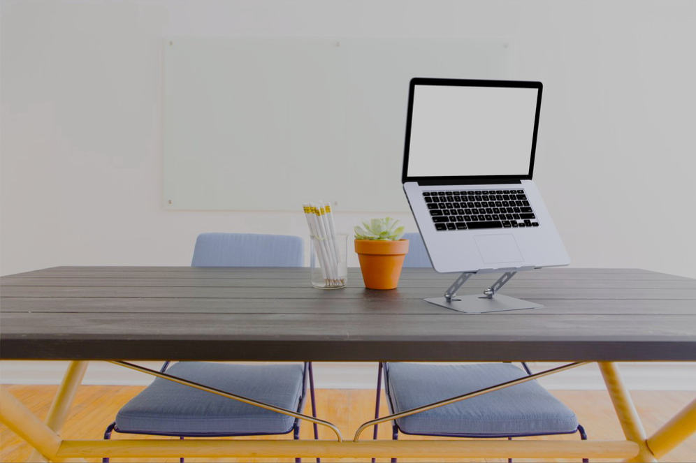 SOPORTE ELEVADOR PLEGABLE PARA PORTATIL GRIS ESPACIAL - detalle