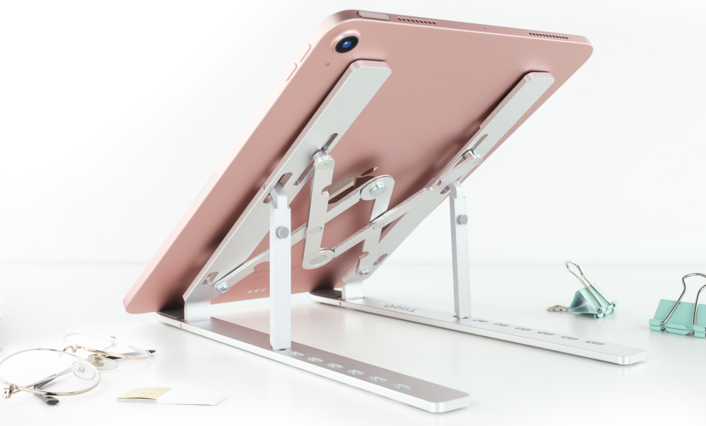 SOPORTE ELEVADOR PORTATIL/TABLET/LIBRO TQLRS0033-AL 11"-15" PLATA - detalle