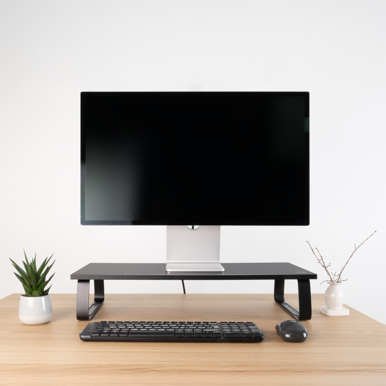 SOPORTE ELEVADOR TOOQ MADERA PARA MONITORES NEGRO - detalle