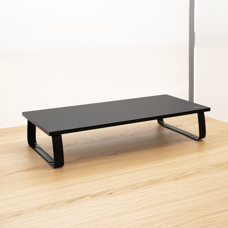 SOPORTE ELEVADOR TOOQ MADERA PARA MONITORES NEGRO - detalle