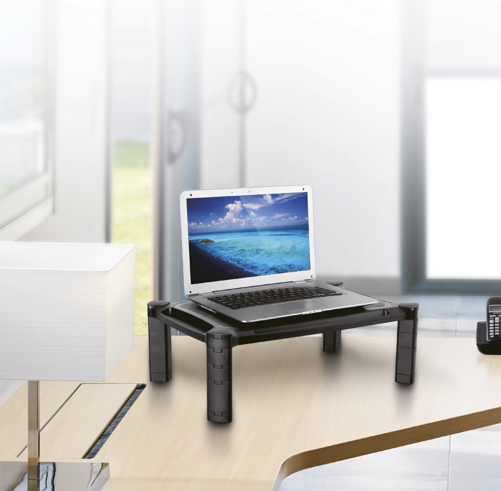SOPORTE ELEVADOR XL AISENS PARA MONITOR/PORTATIL NEGRO - detalle