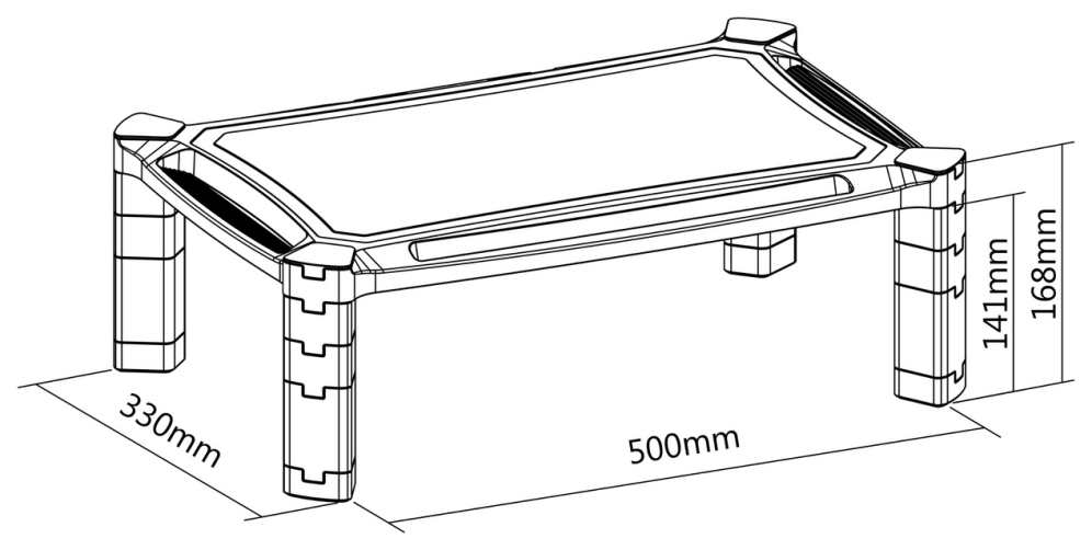 SOPORTE ELEVADOR XL AISENS PARA MONITOR/PORTATIL NEGRO - detalle