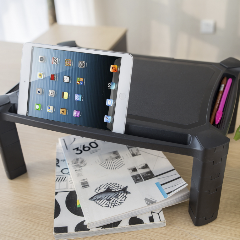 SOPORTE ELEVADOR XL AISENS PARA MONITOR/PORTATIL NEGRO - detalle