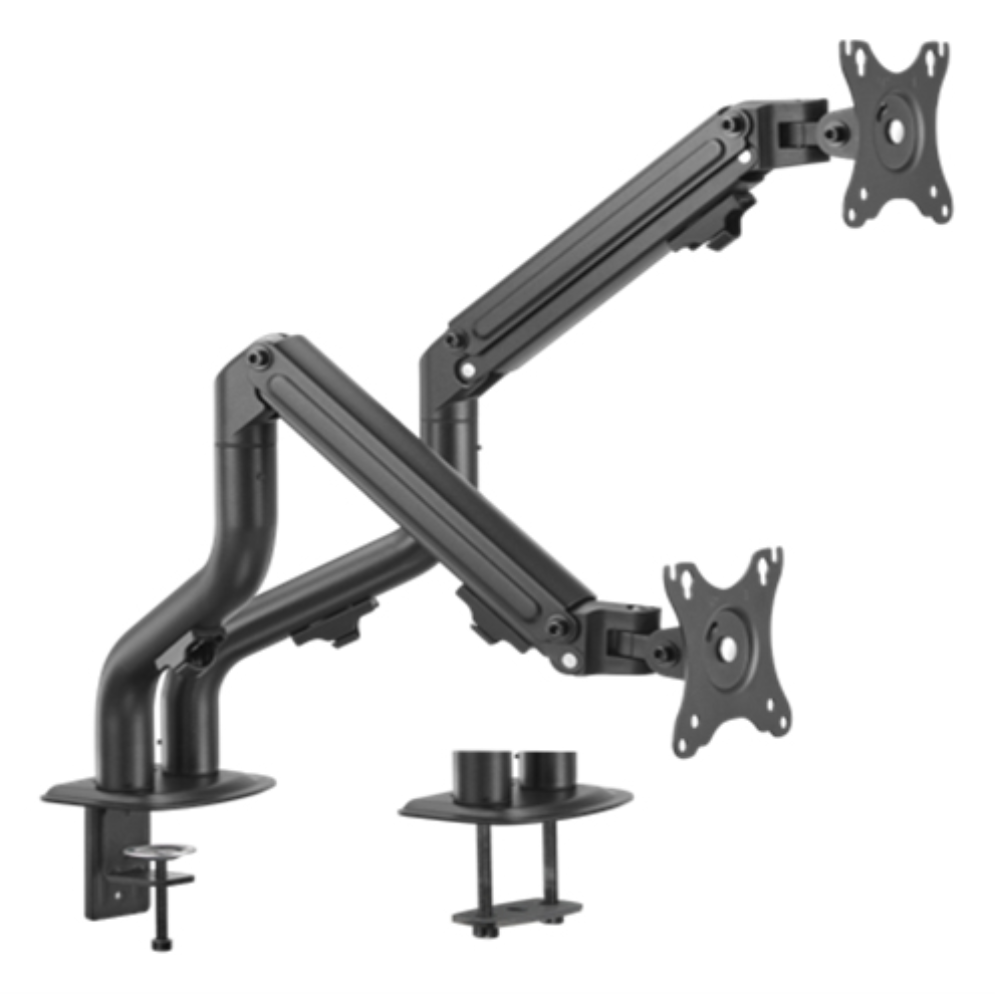 SOPORTE ESCRITORIO AJUST GEMBIRD CON BRAZO PARA 2 PANTALLAS 17-32 HASTA 8 KG - detalle