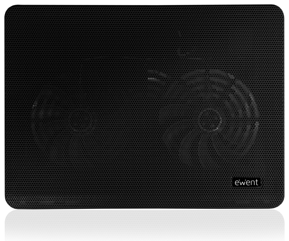SOPORTE EWENT PARA PORTATIL + 2 VENTILADORES SILENCIOSOS HASTA 17'' - detalle