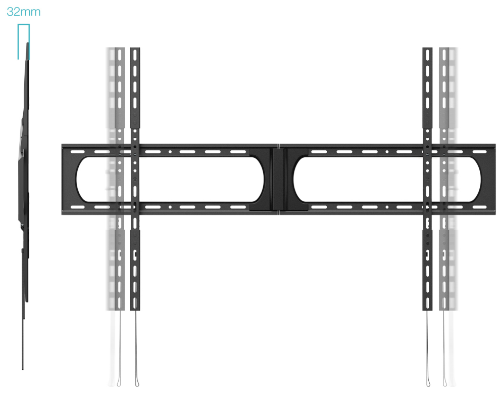 SOPORTE FIJO TOOQ DE PARED PANTALLAS 37"-140" NEGRO - detalle