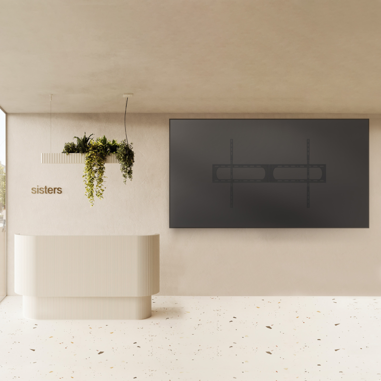 SOPORTE FIJO TOOQ DE PARED PANTALLAS 37"-140" NEGRO - detalle