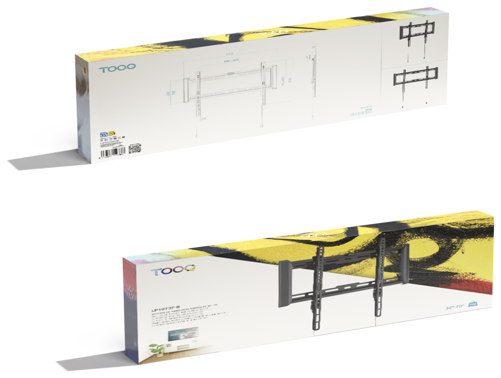 SOPORTE FIJO TOOQ PARED PANTALLAS 32-70 NEGRO - detalle