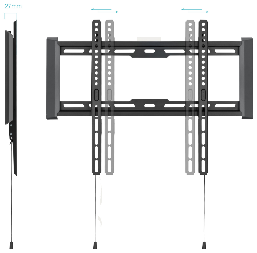 SOPORTE FIJO TOOQ PARED PANTALLAS 32-70 NEGRO - detalle
