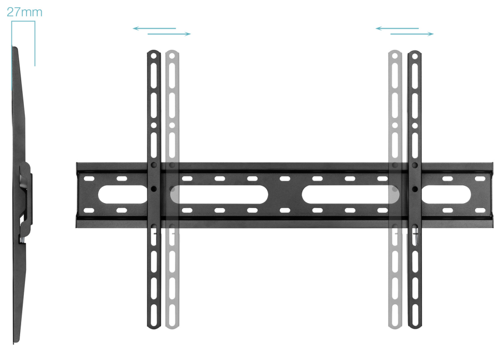 SOPORTE FIJO TOOQ PARED PANTALLAS 37-80 NEGRO - detalle