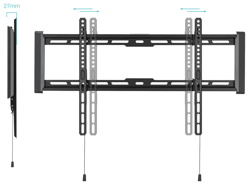 SOPORTE FIJO TOOQ PARED PANTALLAS 37-80 NEGRO - detalle