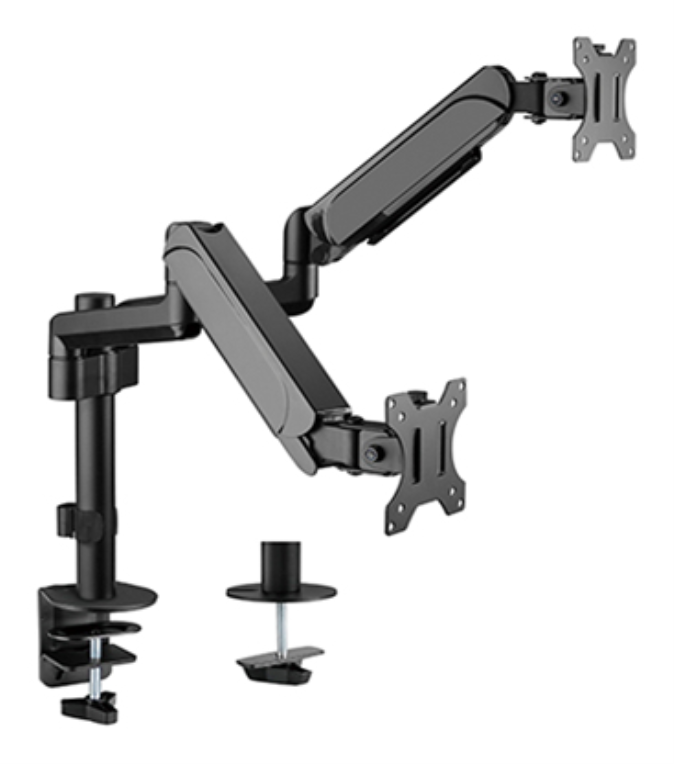 SOPORTE GEMBIRD PARA 2 PANTALLAS DE ESCRITORIO AJUSTABLE 17-32 HASTA 9 KG - detalle